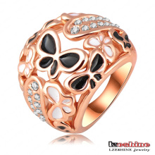 Enamel Butterfly Rings Pave Austrian Crystals Anillos Ring (Ri-HQ0210)